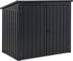 Beliani MOENA - Tuinhuis - Grijs - Staal