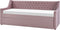 Beliani MONTARGIS - Slaapbank - Roze - Fluweel