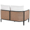 Beliani MONTEFALCO - Tuinbank 2-zits - Wit - Aluminium