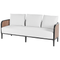 Beliani MONTEFALCO - Tuinbank 3-zits - Wit - Aluminium