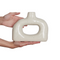 Beliani MOONEYE - Bloemenvaas - Wit - 19 cm - Steengoed