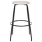 Beliani MORTON - Barkruk set van 2 - Off-white - Fluweel
