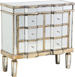 Beliani MOZELA - Commode - Zilver - Glas