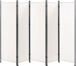 Beliani NARNI - Kamerscherm - Wit - Kunststof