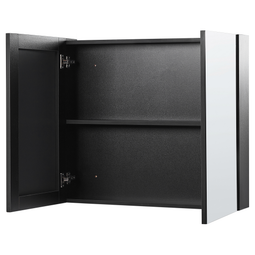 Beliani NAVARRA - Badkamermeubel - Zwart - 80 x 70 cm - Multiplex