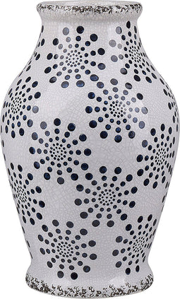 Beliani NEMEA - Bloemenvaas - Wit - Steengoed