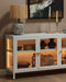 Beliani NEWPORT - Sideboard LED - Wit - Staal
