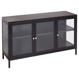 Beliani NEWPORT - Sideboard LED - Zwart - Staal