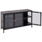 Beliani NEWPORT - Sideboard LED - Zwart - Staal