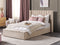 Beliani NOYERS - Bed met opbergruimte - Beige - 140 x 200 cm - Fluweel
