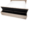Beliani NOYERS - Bed met opbergruimte - Beige - 140 x 200 cm - Fluweel
