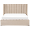 Beliani NOYERS - Bed met opbergruimte - Beige - 180 x 200 cm - Fluweel