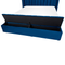 Beliani NOYERS - Bed met opbergruimte - Blauw - 160 x 200 cm - Fluweel