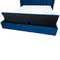 Beliani NOYERS - Bed met opbergruimte - Blauw - 180 x 200 cm - Fluweel