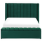 Beliani NOYERS - Bed met opbergruimte - Groen - 140 x 200 cm - Fluweel