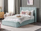 Beliani NOYERS - Bed met opbergruimte - Mintgroen - 140 x 200 cm - Fluweel