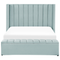 Beliani NOYERS - Bed met opbergruimte - Mintgroen - 140 x 200 cm - Fluweel