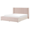 Beliani NOYERS - Bed met opbergruimte - Roze - 160 x 200 cm - Fluweel