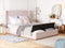 Beliani NOYERS - Bed met opbergruimte - Roze - 180 x 200 cm - Fluweel