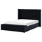 Beliani NOYERS - Bed met opbergruimte - Zwart - 160 x 200 cm - Fluweel