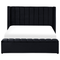 Beliani NOYERS - Bed met opbergruimte - Zwart - 160 x 200 cm - Fluweel