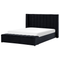 Beliani NOYERS - Bed met opbergruimte - Zwart - 180 x 200 cm - Fluweel