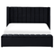 Beliani NOYERS - Bed met opbergruimte - Zwart - 180 x 200 cm - Fluweel