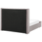 Beliani NOYERS - Tweepersoonsbed - Grijs - 140 x 200 cm - Fluweel