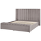 Beliani NOYERS - Waterbed met opbergruimte - Grijs - 180 x 200 cm - Fluweel