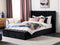 Beliani NOYERS - Waterbed met opbergruimte - Zwart - 160 x 200 cm - Fluweel