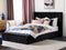 Beliani NOYERS - Waterbed met opbergruimte - Zwart - 180 x 200 cm - Fluweel