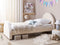 Beliani NOZAY - Eenpersoonsbed - Beige - 90 x 200 cm - Fluweel