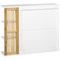 Beliani NUBES - Spiegelkast - Wit/Lichthout - MDF