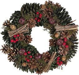 Beliani NURMES - Krans - Groen - Dennenhout