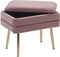 Beliani ODESSA - Hocker - roze - Fluweel