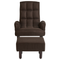 Beliani OLAND - Fauteuil met hocker - Bruin - Linnen
