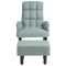 Beliani OLAND - Fauteuil met hocker - Mintgrijs - Linnen