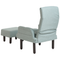 Beliani OLAND - Fauteuil met hocker - Mintgrijs - Linnen