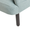 Beliani OLAND - Fauteuil met hocker - Mintgrijs - Linnen