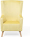 Beliani ONEIDA - Fauteuil - Geel - Fluweel