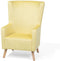 Beliani ONEIDA - Fauteuil - Geel - Fluweel
