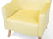 Beliani ONEIDA - Fauteuil - Geel - Fluweel