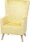 Beliani ONEIDA - Fauteuil - Geel - Fluweel