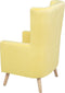 Beliani ONEIDA - Fauteuil - Geel - Fluweel