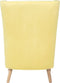 Beliani ONEIDA - Fauteuil - Geel - Fluweel