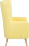 Beliani ONEIDA - Fauteuil - Geel - Fluweel