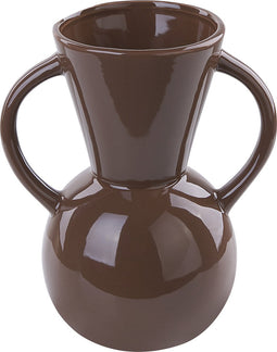 Beliani ORESTIADA - Bloemenvaas - Bruin - Porselein