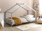 Beliani ORLU - Kinderbed - Grijs - 90 x 200 cm - Dennenhout