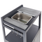 Beliani ORTISEI - Buitenkeuken set - Grijs - 3-delig - Aluminium