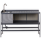 Beliani ORTISEI - Buitenkeuken set - Grijs - 3-delig - Aluminium